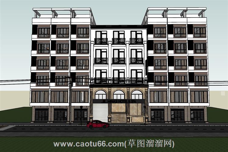 维多利亚酒店建筑模型