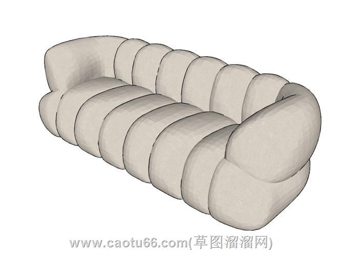 奶油毛毛虫沙发模型