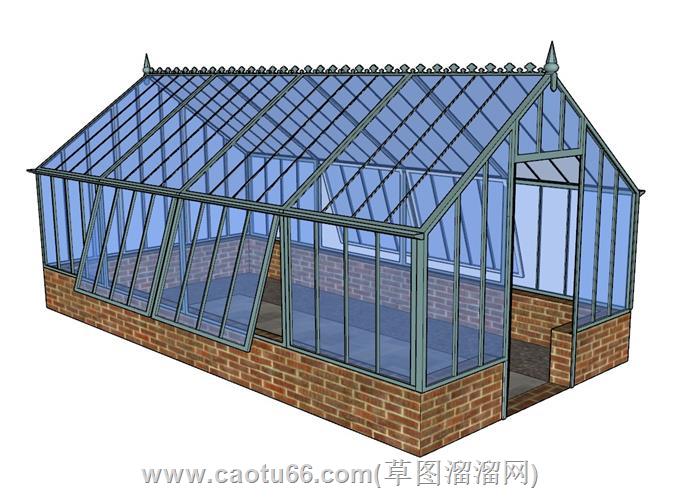 玻璃阳光房植物房模型