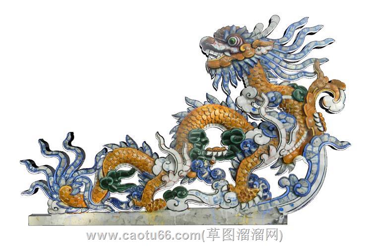 龙腾画浮雕模型