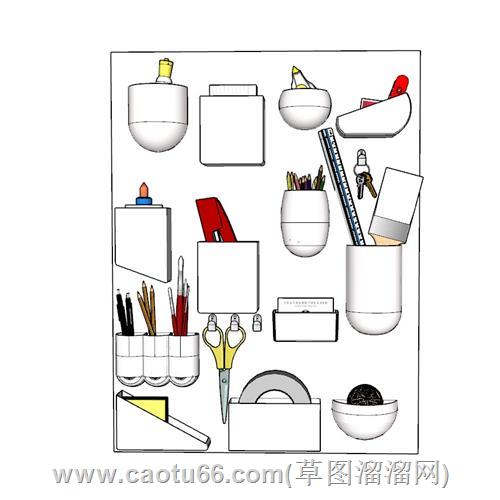 学习洞洞板毛粘板su免费素材库