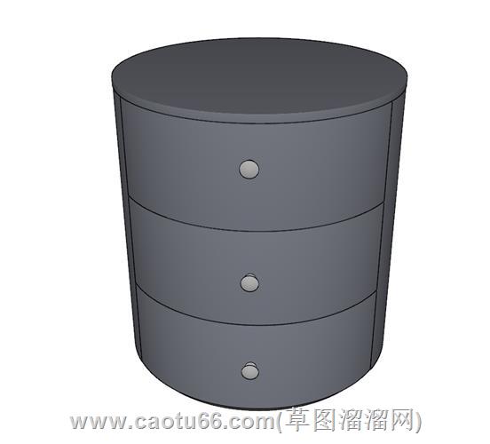 三斗柜抽屉柜草图模型