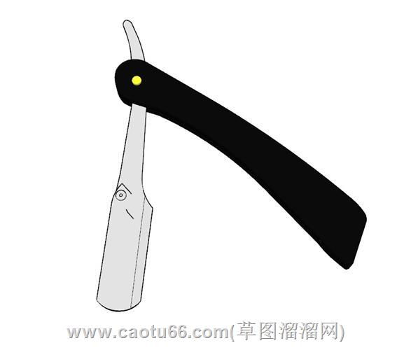理发剃刀草图模型
