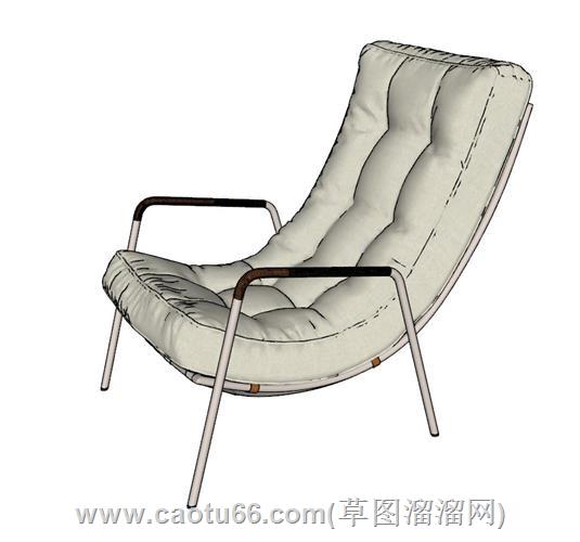弧形扶手椅模型