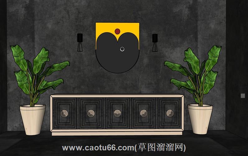 边桌柜家具模型
