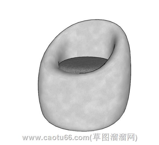 单人座蛋椅模型