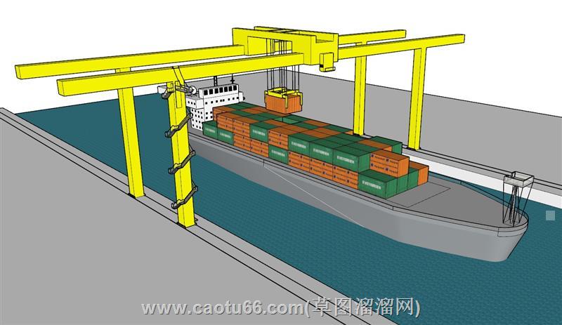 船港集装箱起重机模型