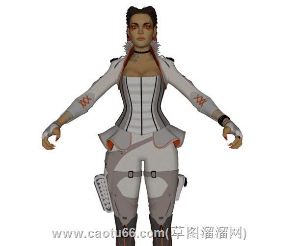 朋克风格女战士人物模型