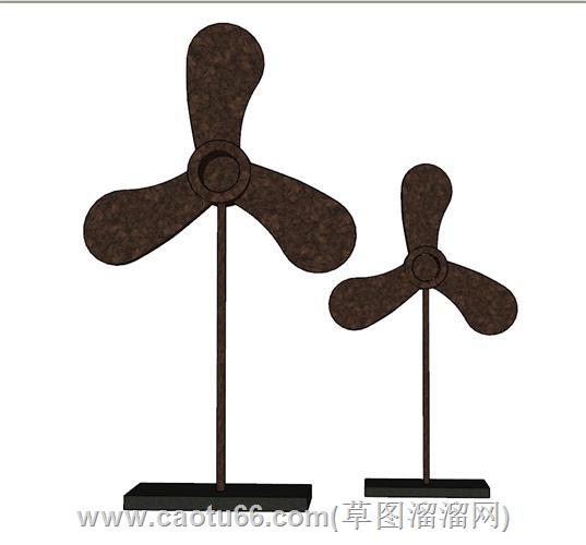 扇叶工艺品摆件模型