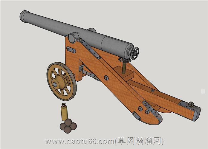 古老的大炮模型