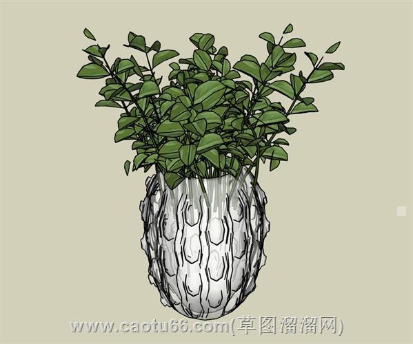 装饰摆件花瓶模型