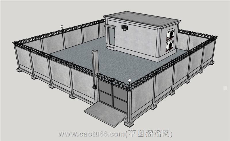 安全屋铁丝网刺笼模型