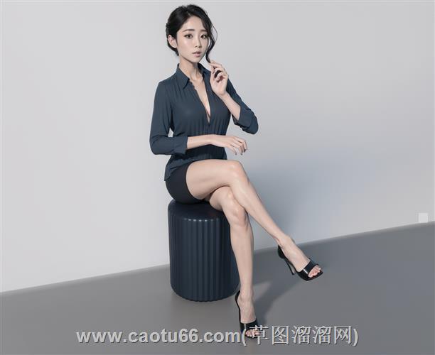 坐姿化妆的女人模型