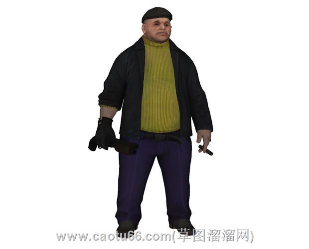 坏人卡通人物模型