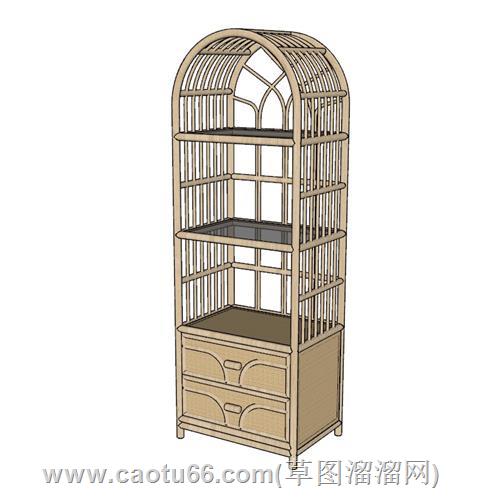 隔断柜置物柜模型