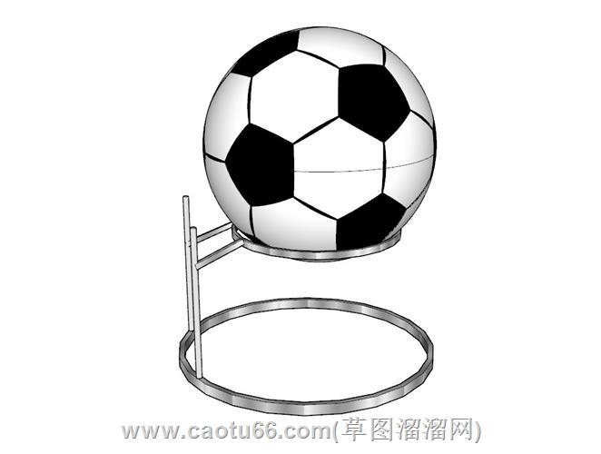 足球摆件架模型