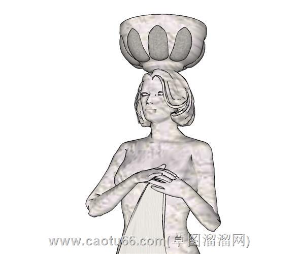 西方女子雕塑模型