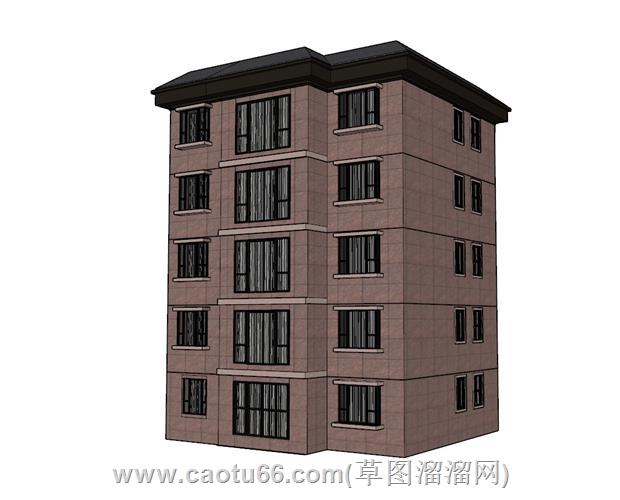 配景楼住宅楼建筑模型