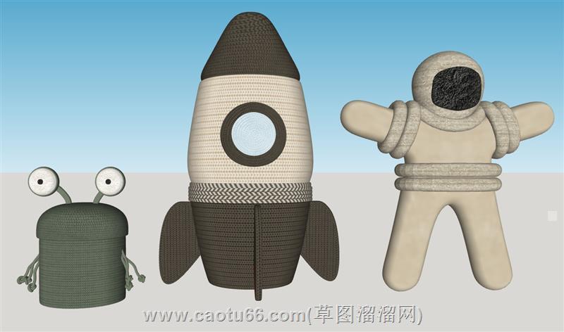 儿童外星人火箭宇航员
