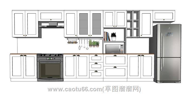 北欧厨房橱柜模型