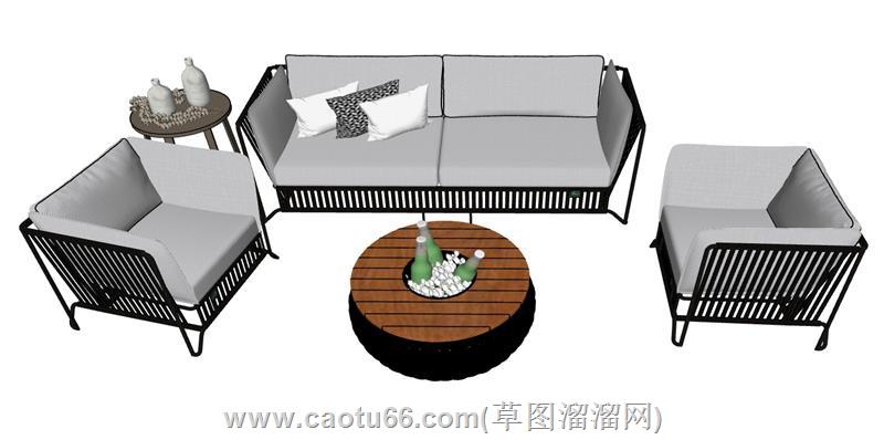户外沙发模型