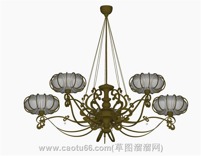 欧式吊灯灯具模型