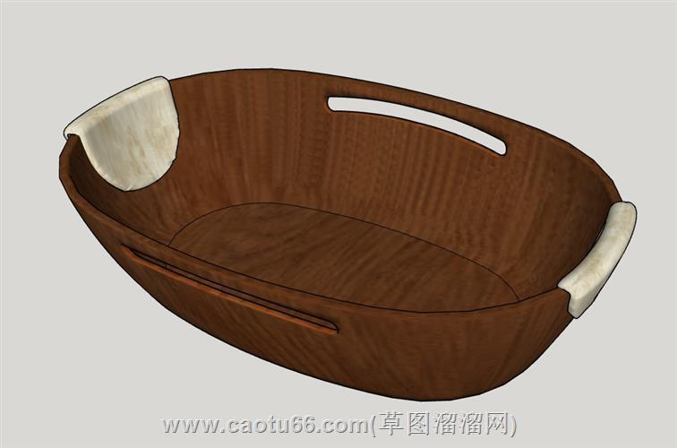 木质洗澡桶浴盆浴缸模型