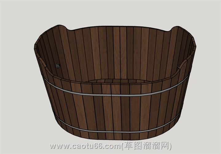 泡澡木桶浴桶模型