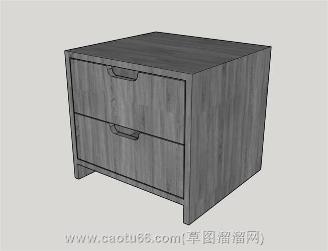 木制床头柜家具模型