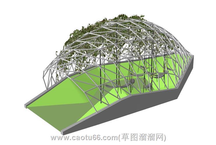 异形景观廊架模型