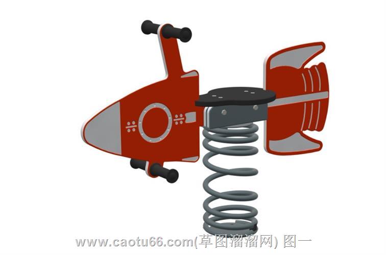 弹簧摇马儿童游乐模型