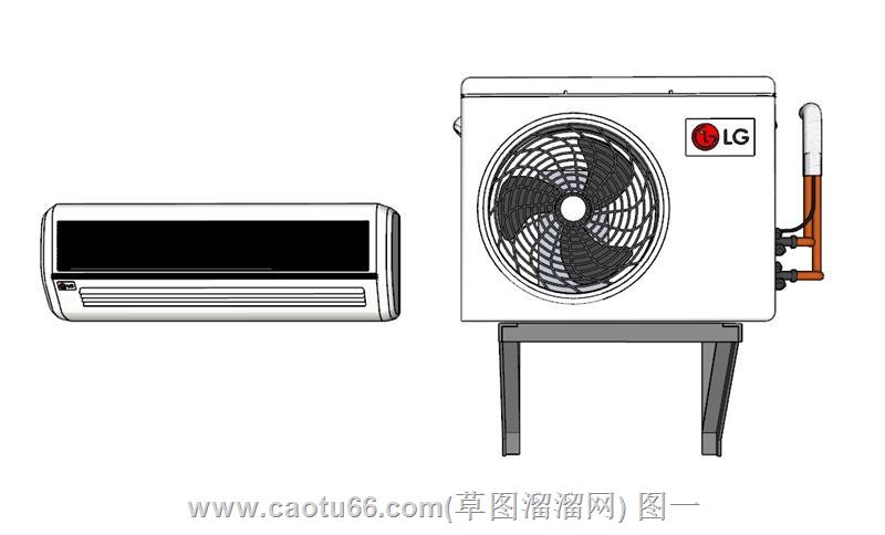 lg空调外机挂架模型