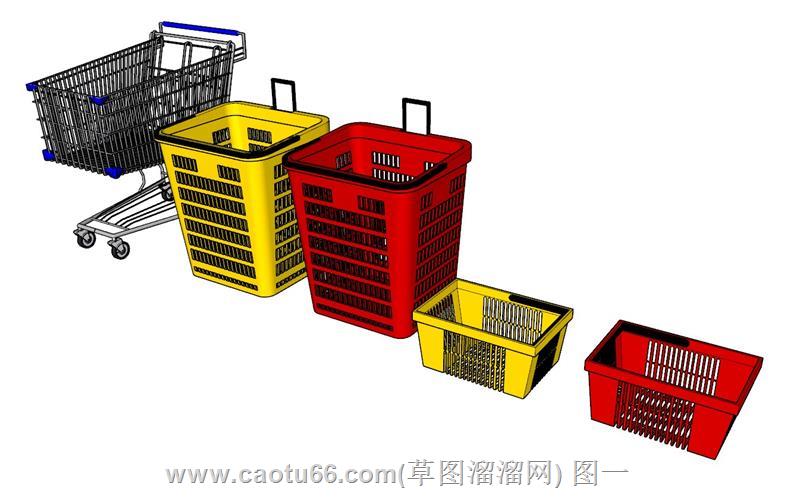 超市购物车购物篮模型