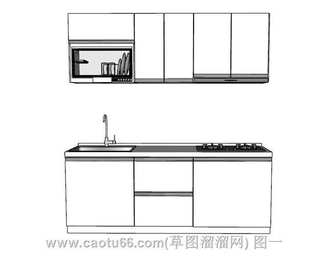 简易厨房橱柜模型