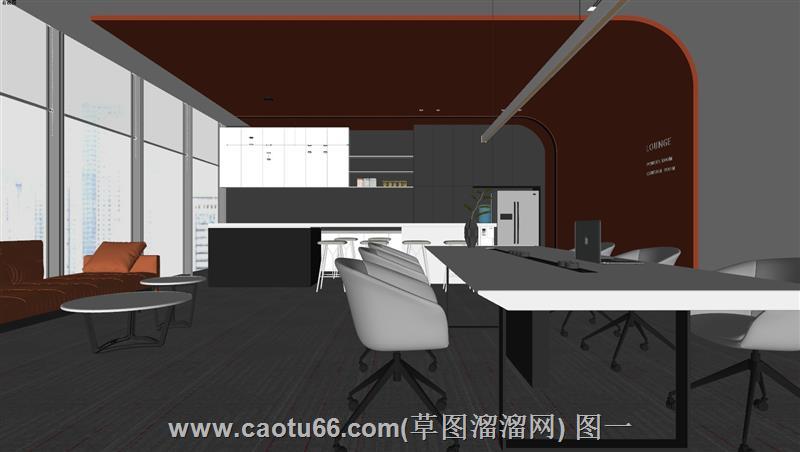 创艺装修公司茶水间模型