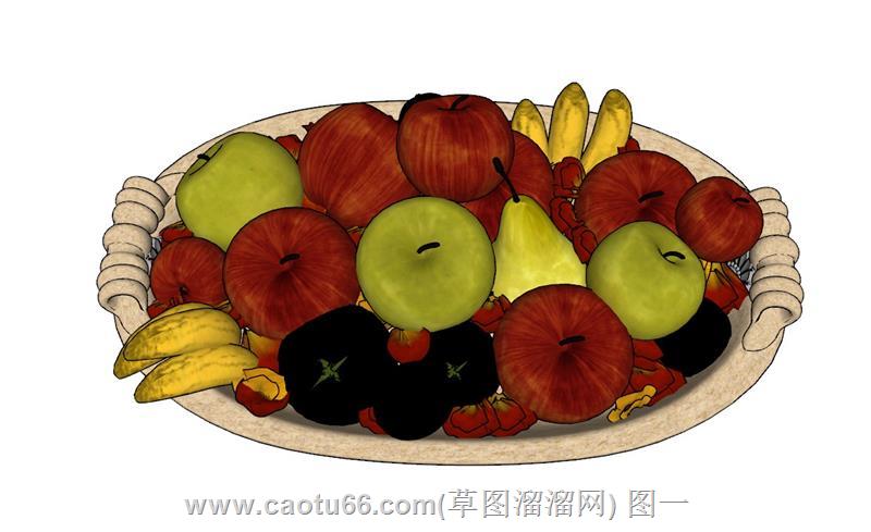 一篮水果篮模型