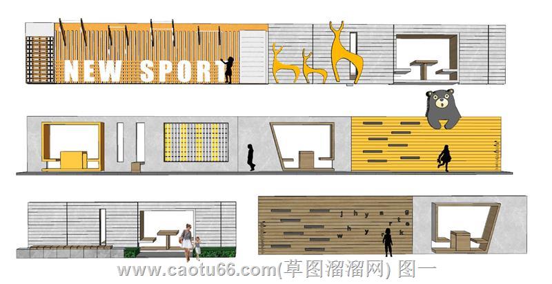 儿童互动景墙集合模型