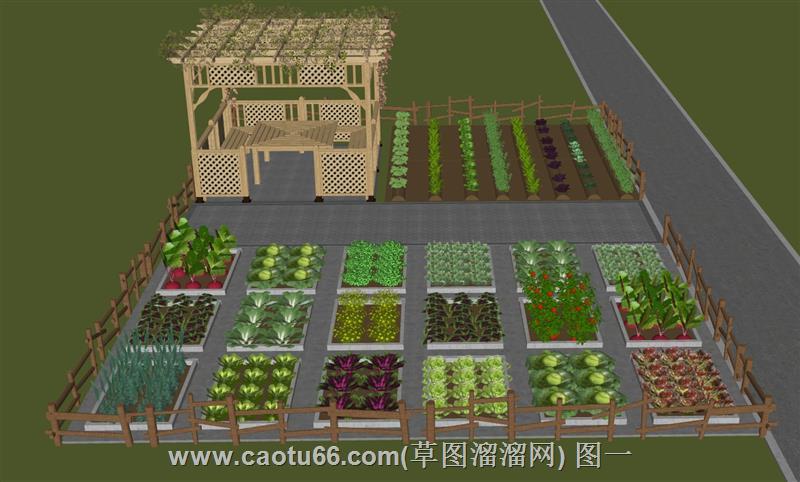 菜园子蔬菜果地菜地模型