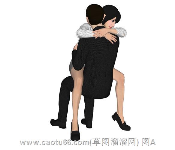 情侣男女人物模型