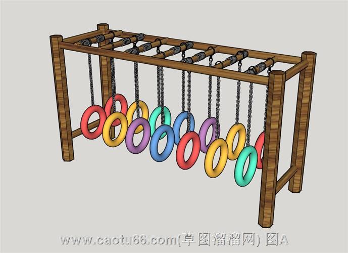 儿童吊环游乐设施模型