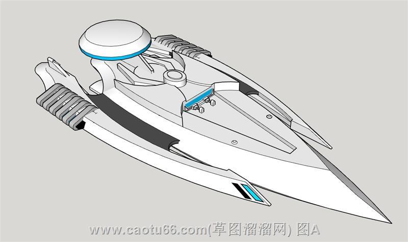 科幻飞艇星舰飞船模型