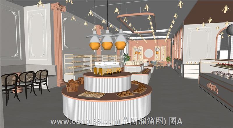 蛋糕店糕点房烘培店模型