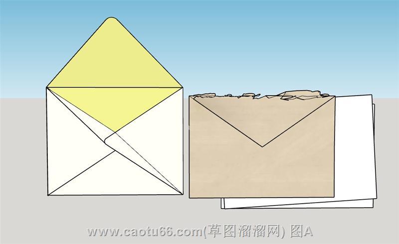 小信封折纸模型