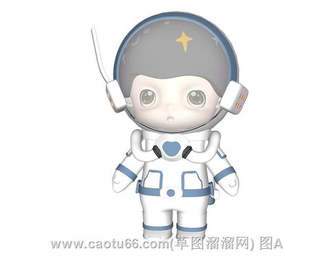 萌趣来袭！卡通太空人宇航员手办3D模型速看