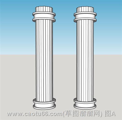 顶梁柱子室内柱模型