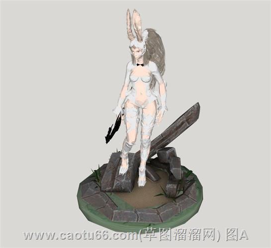 速来解锁！独特兔耳造型战斗风人物模型