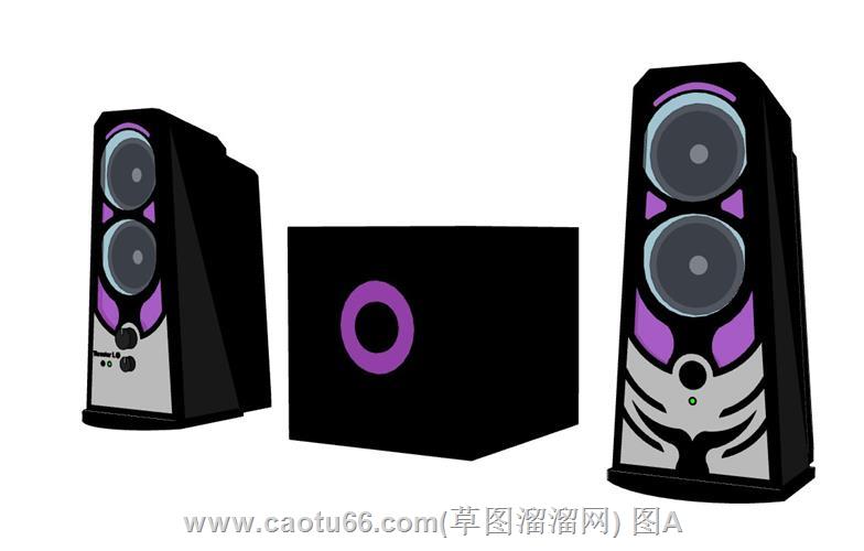 速戳！酷炫外观电脑电竞音箱模型