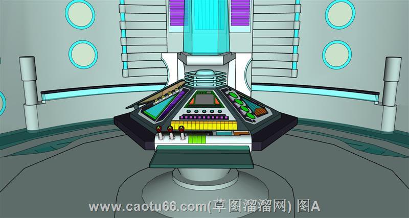 别错过！未来感十足的游戏场景控制台模型