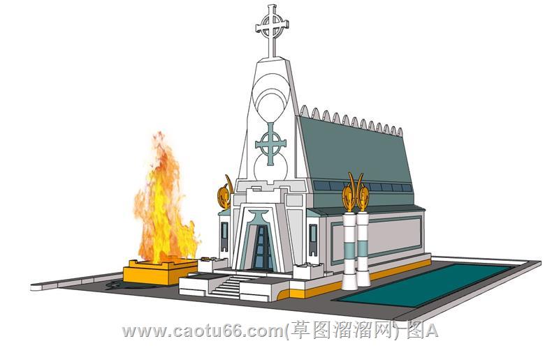 必知！独特十字架元素宗教建筑设计模型