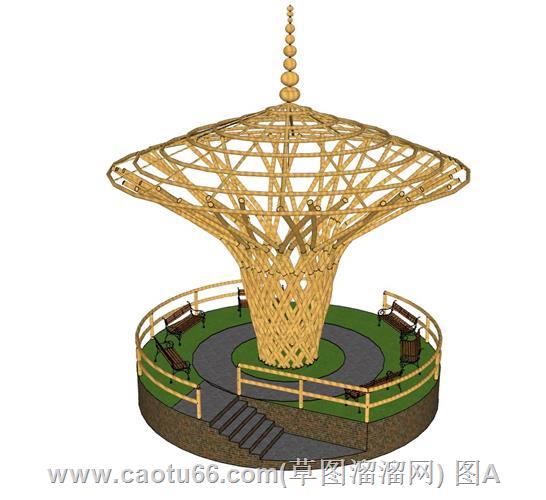 探索别具一格的竹结构亭子设计模型